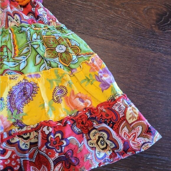 Mariachi Halter Dress Colorful 2T Tiered Crochet Details - Picture 4 of 5